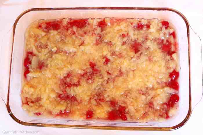 Cherry pineapple cabana dump cake