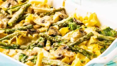 Fresh asparagus and chicken casserole