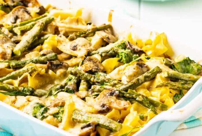 Fresh asparagus and chicken casserole