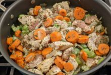 Chicken and brown rice soup