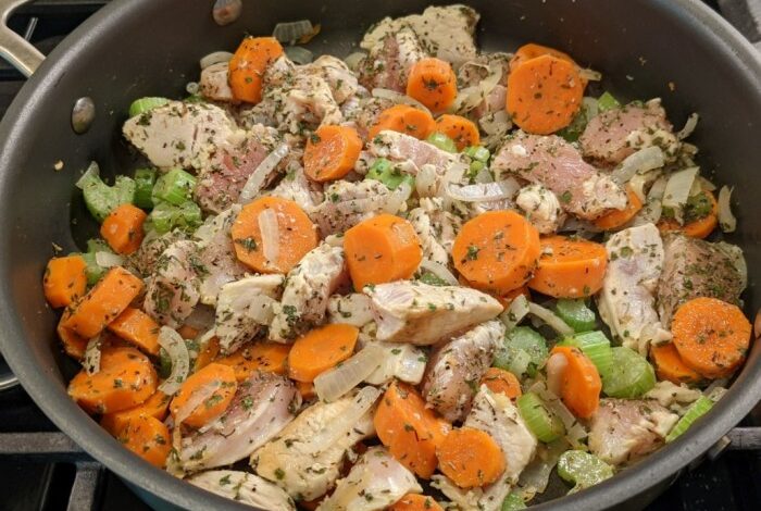 Chicken and brown rice soup