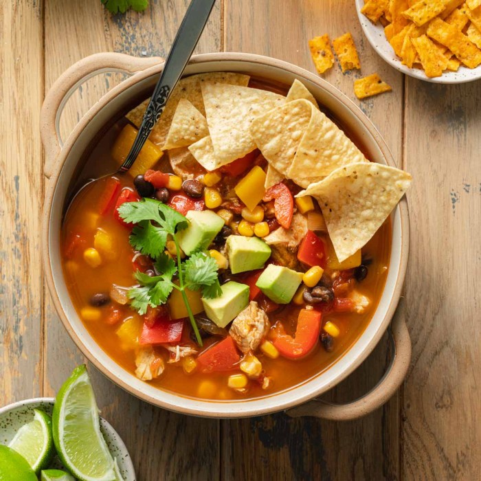 Easy chicken fajita soup