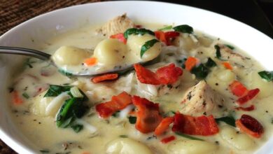 Chicken and gnocchi soup