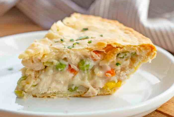 Homemade chicken pot pie