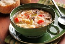 Spaetzle and chicken soup