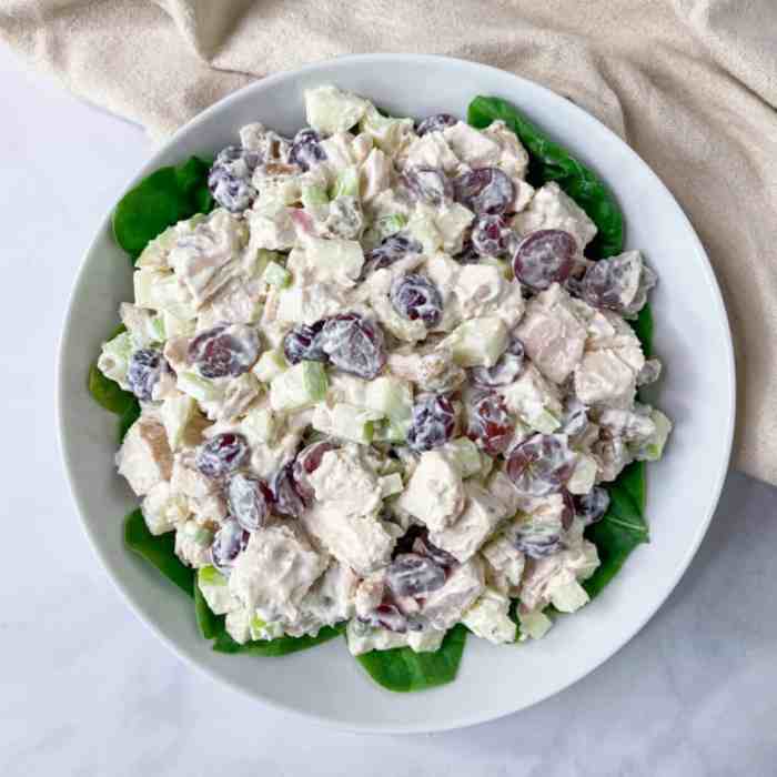 Healthy waldorf chicken salad