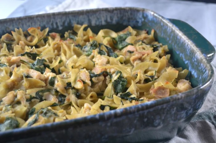 Spinach and chicken casserole