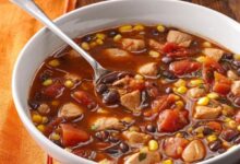 Chicken corn black bean soup