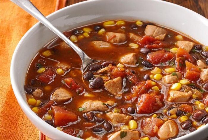 Chicken corn black bean soup