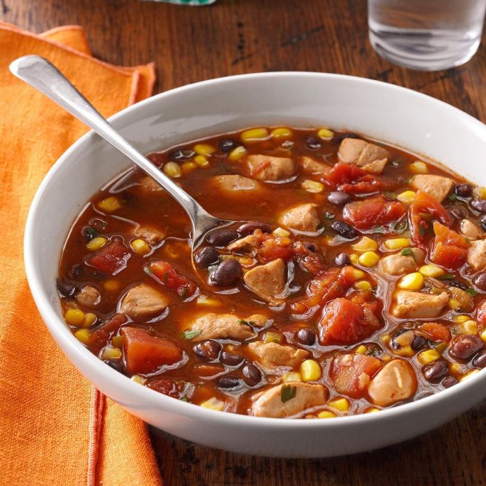 Chicken corn black bean soup