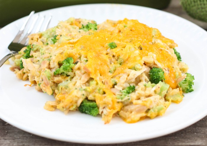 Broccoli rice cheese and chicken casserole