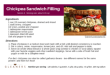 Vegetarian chickpea sandwich filling