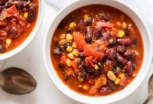 Hearty vegan slow cooker chili