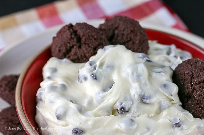 Choc chip cheesecake dip