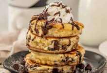 Mini chocolate chip pancakes