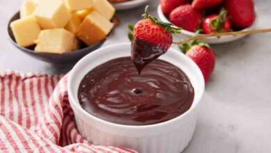 Eagle brand chocolate fondue