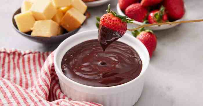 Eagle brand chocolate fondue