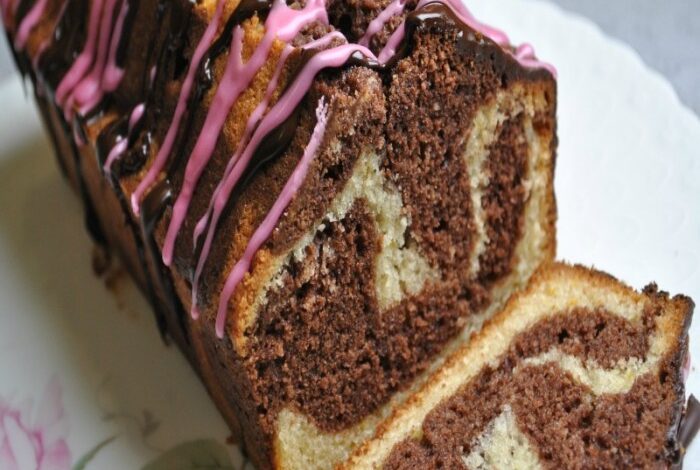 Chocolate orange marble cake