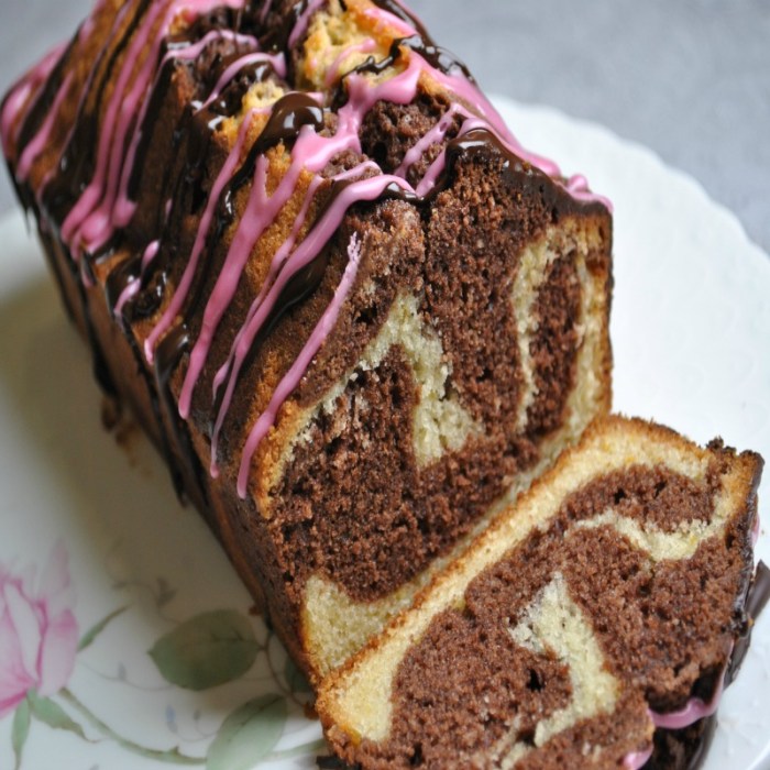 Chocolate orange marble cake