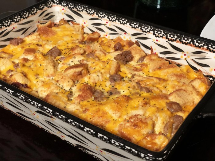 Christmas breakfast sausage casserole