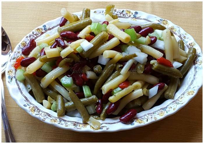 Old fashioned three bean salad