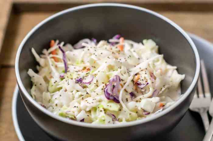 Coleslaw creamy foodiecrush vinegar salad sweetened spiked stays crunchy soupy potato mayonnaise