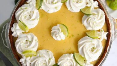 Classic key lime pie