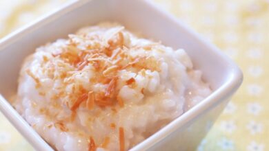 Kozys creamy coconut rice pudding