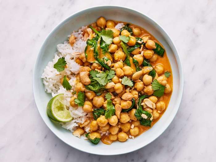 Clean eating coconut chickpea curry