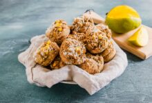 Coconut mango muffins with candied ginger