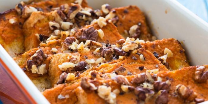 Easy pumpkin bread pudding