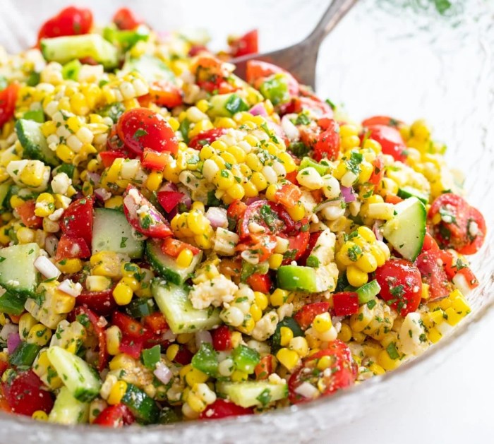 Corn salad with creamy italian dressing