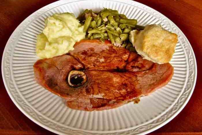 Ham with red eye gravy