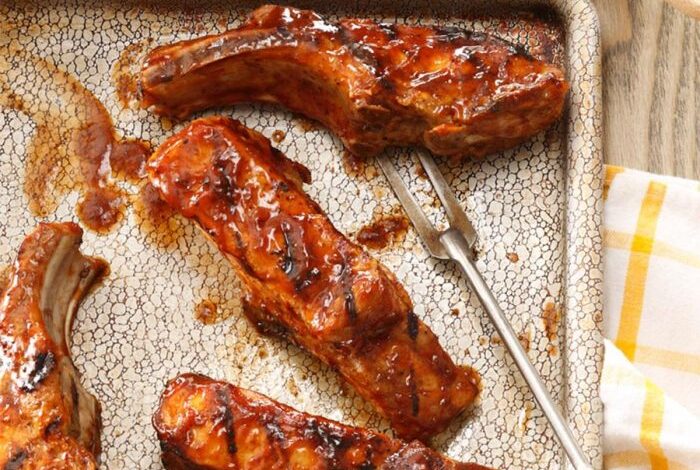 Grilled country style ribs