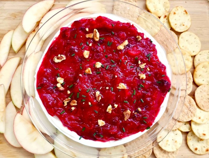 Cranberry cream cheese dip