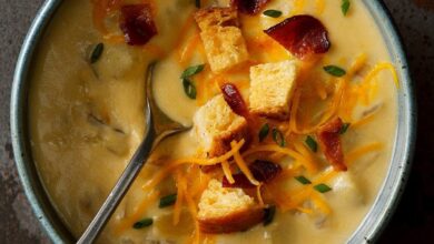 Creamy cheddar cheese soup