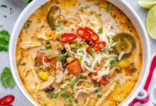 Creamy chicken tortilla soup