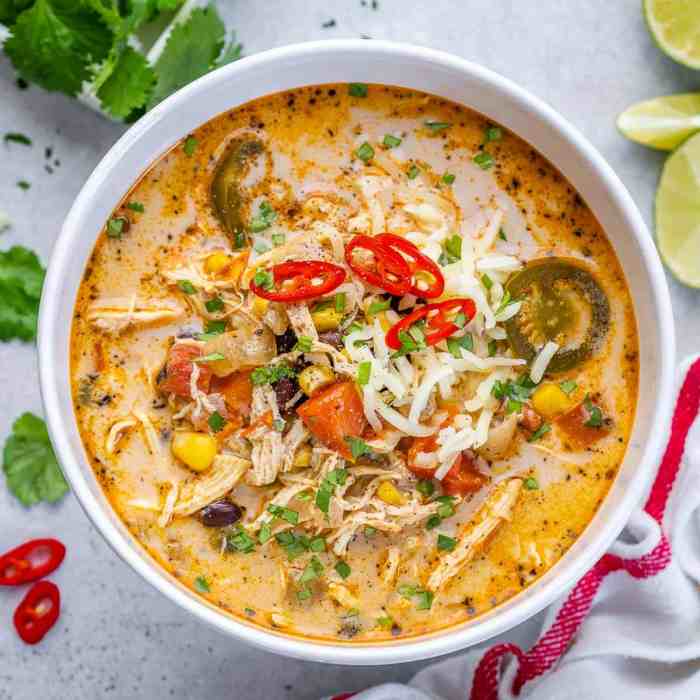 Creamy chicken tortilla soup