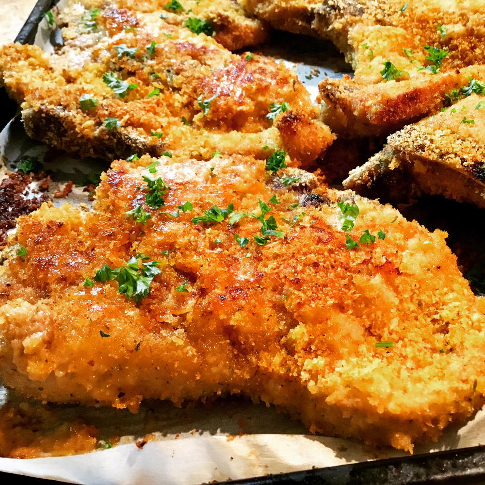 Easy oven fried pork chops