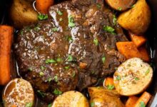 Slow cooker au jus pot roast