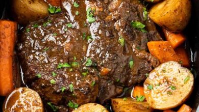 Slow cooker au jus pot roast