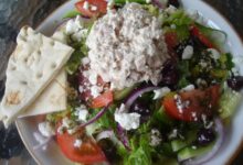 Greek style tuna salad