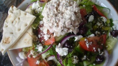 Greek style tuna salad