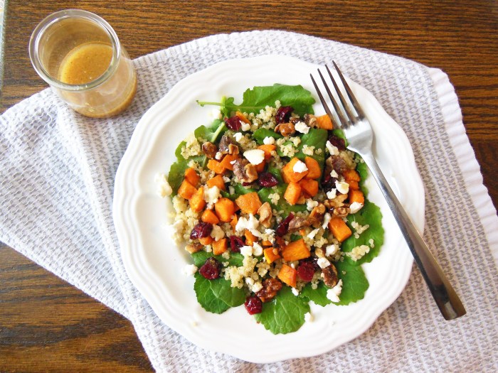 Roasted sweet potato quinoa salad