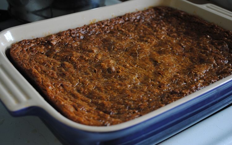 Old fashioned persimmon pudding