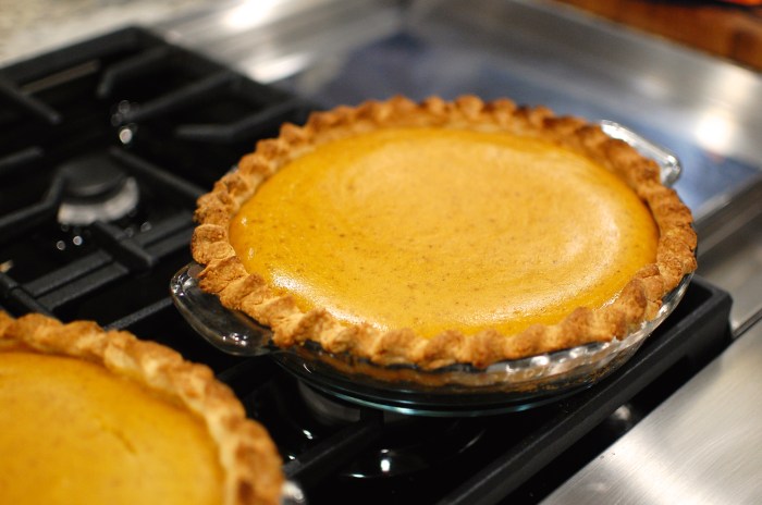 Homemade fresh pumpkin pie