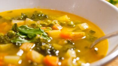 Winter root vegetable soup