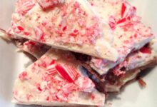 Milk chocolate peppermint bark