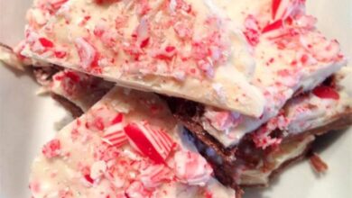 Milk chocolate peppermint bark