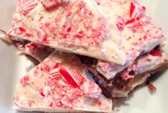 Milk chocolate peppermint bark